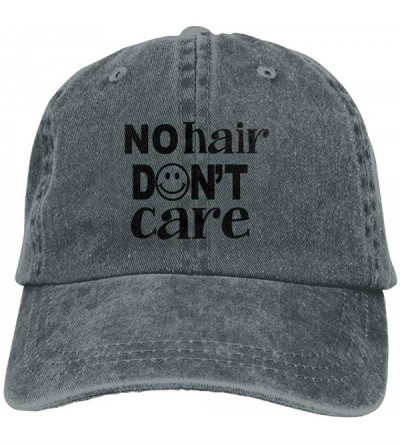 Baseball Caps No Hair Don't Care Low Profile Plain Baseball Cap Vintage Washed Adjustable Dad Hat Trucker Hat - Asphalt - CW1...