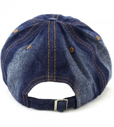 Baseball Caps 777 Studded Rhinestone Denim Cap - CW12992A2J9 $12.78