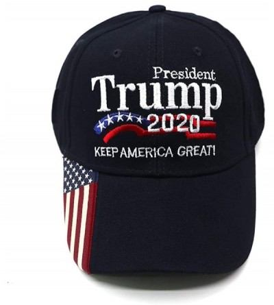 Baseball Caps Donald Trump Baseball Cap President 2020 Make America Great Again Hat - C 2020 Navy - C518ANYX6WM $18.40
