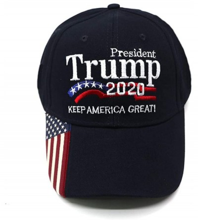 Baseball Caps Donald Trump Baseball Cap President 2020 Make America Great Again Hat - C 2020 Navy - C518ANYX6WM $11.34