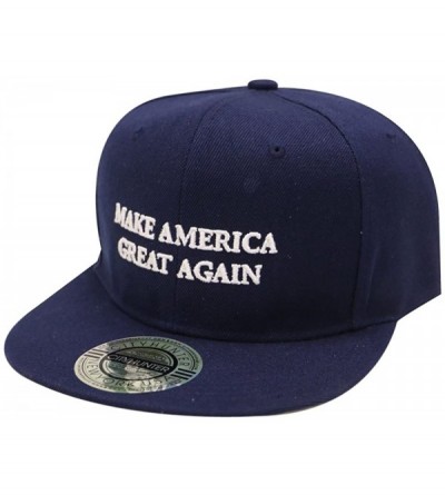 Baseball Caps Trump Make America Great Again Snapback Cap Navy - CF12F70IPR9 $26.34