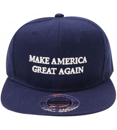 Baseball Caps Trump Make America Great Again Snapback Cap Navy - CF12F70IPR9 $9.84
