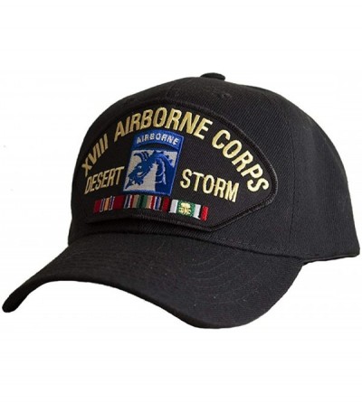 Baseball Caps 18th Airborne Corps Desert Storm Cap Black - CZ188XLUZ99 $49.29