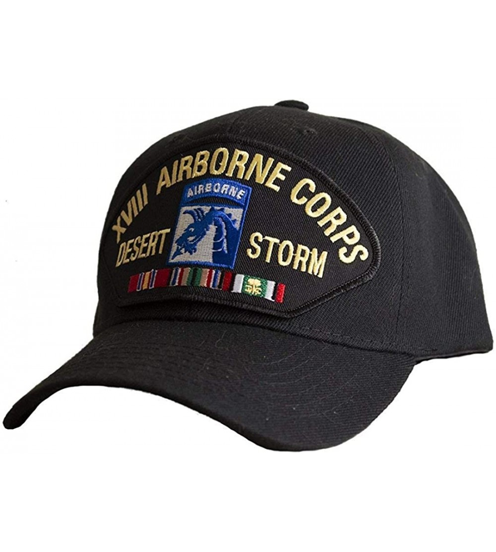 Baseball Caps 18th Airborne Corps Desert Storm Cap Black - CZ188XLUZ99 $18.56