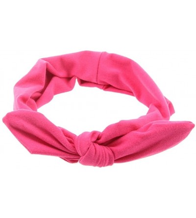 Headbands Vintage Adults Elastic Headband Bunny Ears Bow Hairband Hair Decor Accessory - Rose - CW12GTBT2LX $10.16