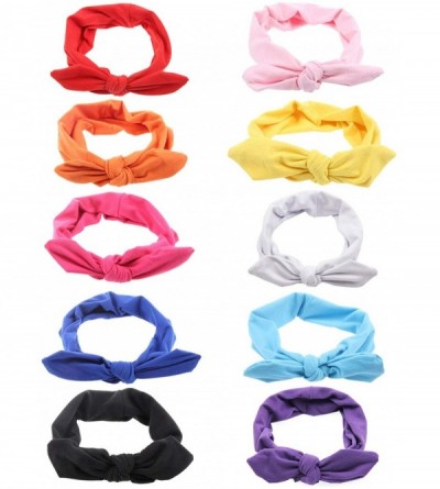 Headbands Vintage Adults Elastic Headband Bunny Ears Bow Hairband Hair Decor Accessory - Rose - CW12GTBT2LX $10.16