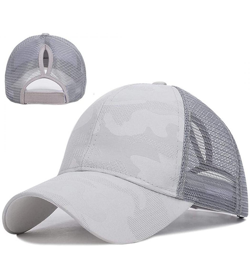 Baseball Caps Women Men Adult Fashion Camouflage Mesh Patchwork Baseball Cap Baseball Caps - Grey - C51952A9H5T $22.87