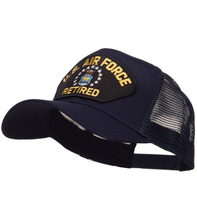 Baseball Caps US Air Force Retired Military Patched Mesh Cap - Navy - C6124YMGHL7 $25.52