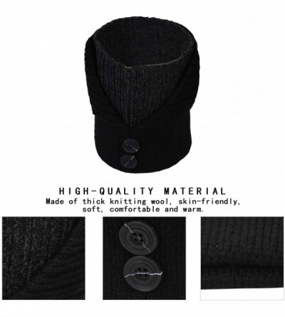 Skullies & Beanies Men's Winter Beanie Hat & Button Scarf & Touchscreen Gloves 3 Pieces Warm Knitted Set for Men - Gray - CK1...