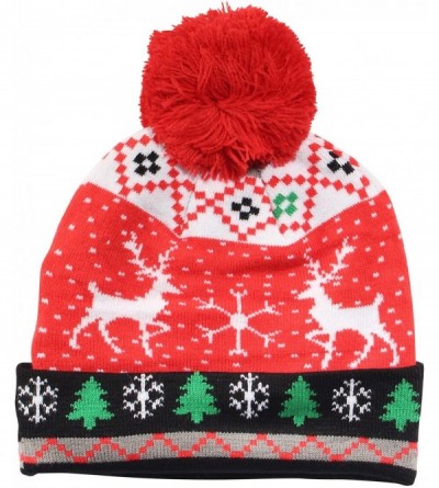 Skullies & Beanies Cozy Winter Christmas Theme Hat - Reindeer - CJ18ESNK2YN $13.63