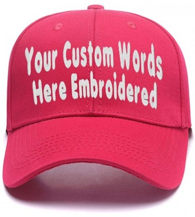 Baseball Caps Custom Embroidered Adjustable Embroidery Baseball Cowboy Caps Men Women Text Gift - Rose - CB18H85NLAQ $16.39