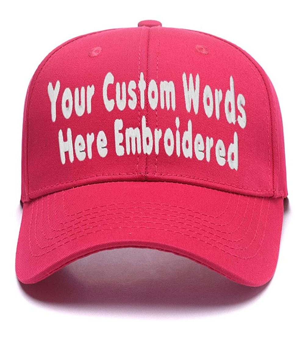Baseball Caps Custom Embroidered Adjustable Embroidery Baseball Cowboy Caps Men Women Text Gift - Rose - CB18H85NLAQ $16.39
