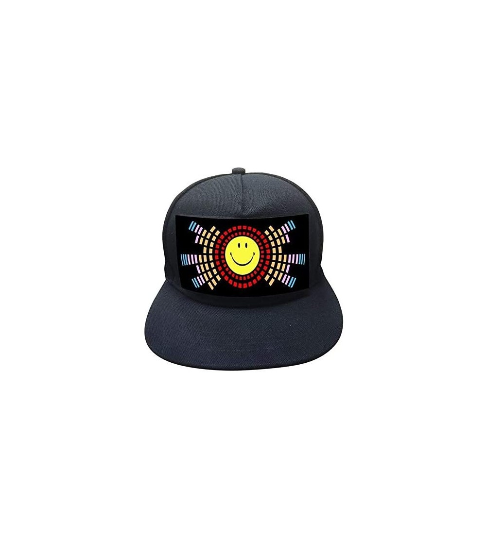Baseball Caps Flashing LED Hats - Sound Activated Baseball Cap with Lights - Sun - CW18A9HGR4G $17.60