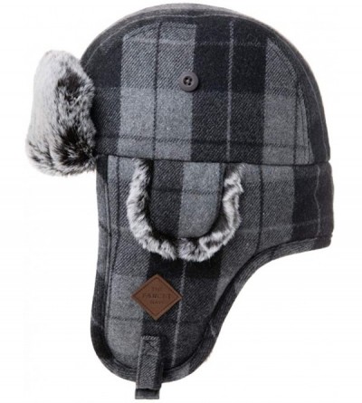 Bomber Hats Unisex Bomber Trapper Earflaps Russian Ushanka Winter Hat Hunting Cap 55-61cm - 89079-grey - CE18ZD3G244 $33.86