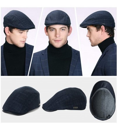 Newsboy Caps Winter Lrish Flat Lvy Newsboy Cap for Mens Hunting Driving Golf Scottish Gatsby Cabbie Hat 55-60cm - 00789-navy ...