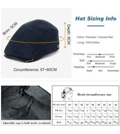 Newsboy Caps Winter Lrish Flat Lvy Newsboy Cap for Mens Hunting Driving Golf Scottish Gatsby Cabbie Hat 55-60cm - 00789-navy ...