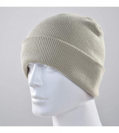 Skullies & Beanies Personalized Stretchy Embroidery Customized Knit Skull Hat Cap for Winter Present - Beige - CK1880C86S4 $1...