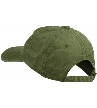 Baseball Caps Texas State Map Embroidered Washed Cotton Cap - Olive Green - CU11ONYTFYN $19.60