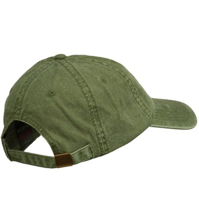 Baseball Caps Texas State Map Embroidered Washed Cotton Cap - Olive Green - CU11ONYTFYN $19.60