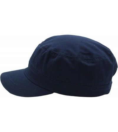 Baseball Caps Cadet Army Cap - Military Cotton Hat - Navy - CE12GW5UUY9 $10.47