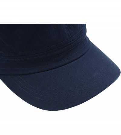 Baseball Caps Cadet Army Cap - Military Cotton Hat - Navy - CE12GW5UUY9 $10.47