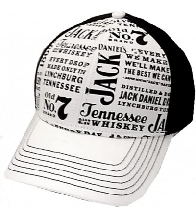 Baseball Caps Jack Daniels Sour Mash Whiskey Hat White - C611AQV15XZ $45.43