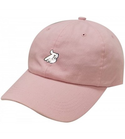 Baseball Caps Handgun Cotton Baseball Dad Cap - Pink - CH17Y4YKRRK $9.69