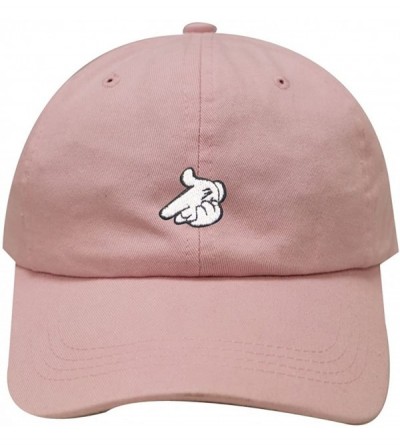 Baseball Caps Handgun Cotton Baseball Dad Cap - Pink - CH17Y4YKRRK $9.69