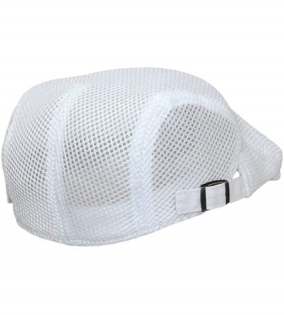 Newsboy Caps Ivy Cap Straw Weave Linen-Like Cotton Cabbie Newsboy Hat MZ30038 - Mesh_white - CK18W8E7GH2 $10.43