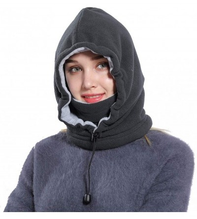 Balaclavas Women Balaclava Fleece Winter Warmer - Grey - C618I4Y2DMR $17.43