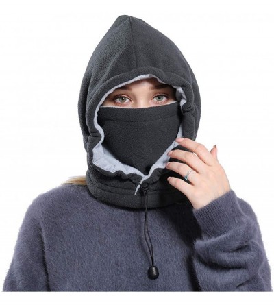 Balaclavas Women Balaclava Fleece Winter Warmer - Grey - C618I4Y2DMR $17.43