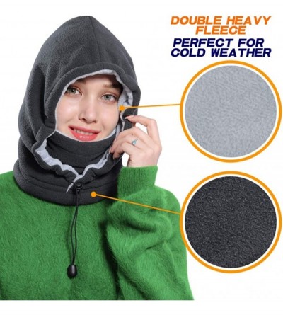 Balaclavas Women Balaclava Fleece Winter Warmer - Grey - C618I4Y2DMR $17.43