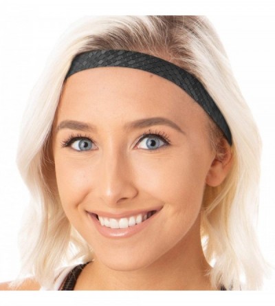 Headbands Women's Adjustable Non Slip Geo Sport Headband Multi Gift Pack - Black & Brown Skinny Geo 2pk - CA19770SHNZ $9.75