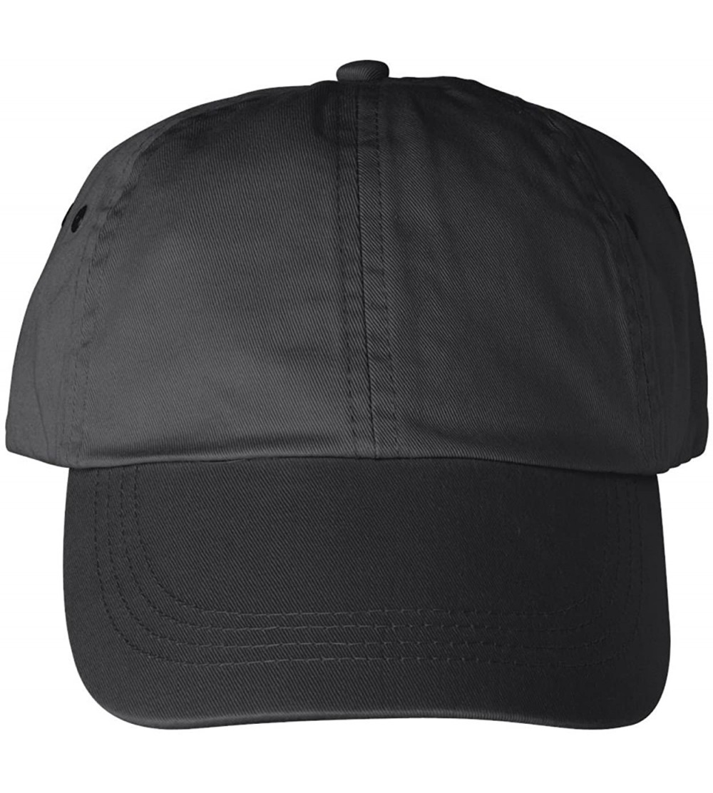 Baseball Caps Solid Low-Profile Twill Cap (156) - Black - CK1128RL1GH $7.25