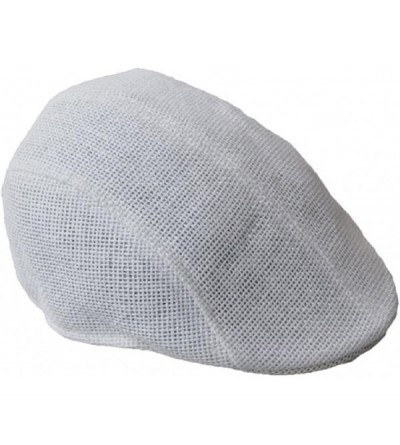 Newsboy Caps Mens Women Vintage Beret Cap Newsboy Flax Sunscreen Hat - White - C612KZUSXU5 $8.13