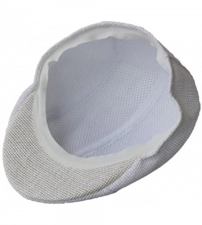 Newsboy Caps Mens Women Vintage Beret Cap Newsboy Flax Sunscreen Hat - White - C612KZUSXU5 $8.13