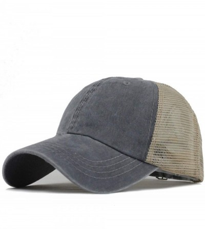 Baseball Caps Men Women Washed Distressed Twill Cotton Baseball Cap Vintage Adjustable Dad Hat - Grey - CC18UWNMNEE $10.83