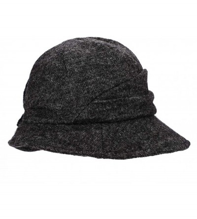 Bucket Hats Knit Beret Women Hat Cloche Bucket Fall Winter Warmer Fedora Cap Lady Headwear - Black - C718K5TKHHK $8.00