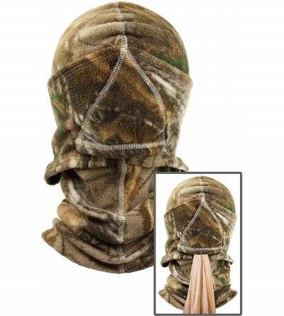 Balaclavas Realtree Ladies Camo Balaclava with Ponytail Hole - Realtree Xtra/Cream - CL18CU2S8RD $14.15