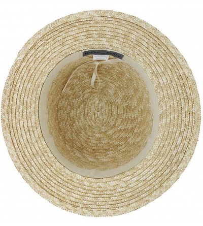 Fedoras Belfry Boater Straw Skimmer Adjustable Spring Summer Fedora Hat - Natural - C218R2KGE63 $36.53