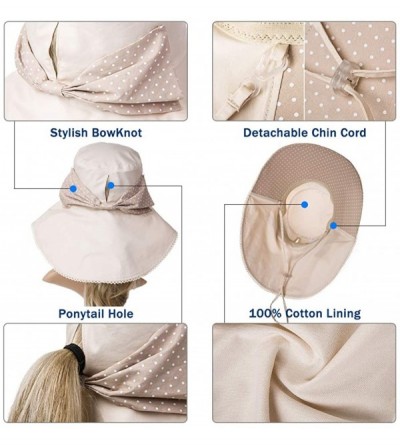 Sun Hats Small Head Women Packable SPF Sun Hat Bucket Chin Strap Summer Beach for Girls 54-56cm - Beige_69053 - C218SQ97TSI $...