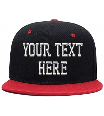 Baseball Caps Custom Ponytail Baseball Cap Personalized Messy Bun Hat Mesh Visor Trucker Hat - Hip-hop Red - CU18GZH9SDT $18.43