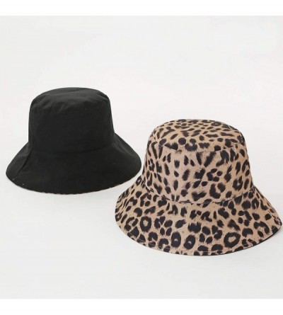 Bucket Hats Women Reversible Bucket Hat Outdoor Fisherman Hats Packable Sun Cap - 01a-leopardbrown - C0197ERED25 $12.44