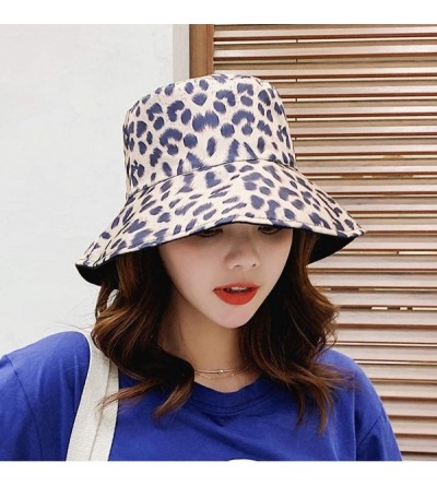 Bucket Hats Women Reversible Bucket Hat Outdoor Fisherman Hats Packable Sun Cap - 01a-leopardbrown - C0197ERED25 $12.44