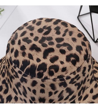 Bucket Hats Women Reversible Bucket Hat Outdoor Fisherman Hats Packable Sun Cap - 01a-leopardbrown - C0197ERED25 $12.44