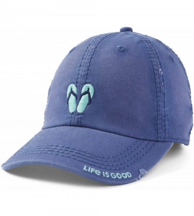 Baseball Caps Unisex-Adult Sunwashed Chill Cap - Flip Flop Vintage Blue - CY19543MR9R $24.53