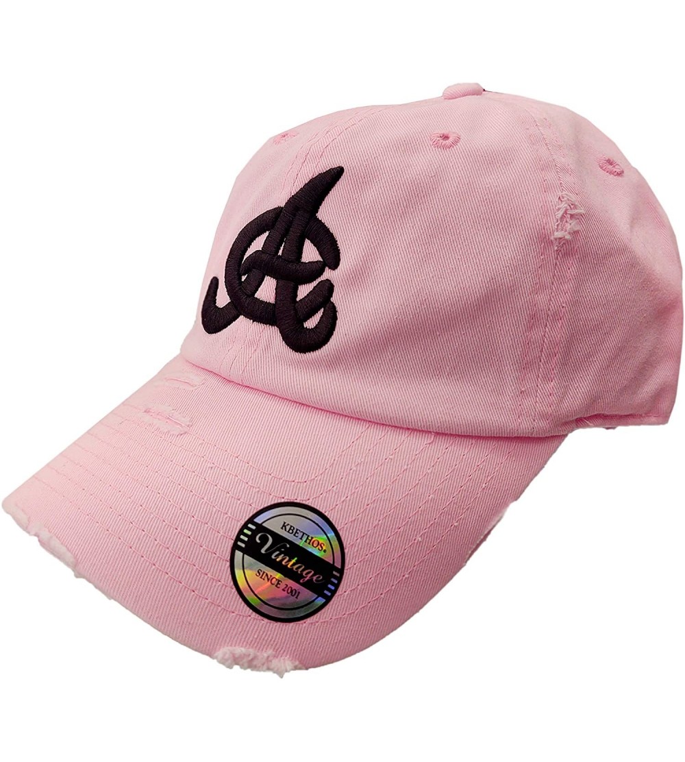 Baseball Caps Aguilas Cibaeñas Vintage Hats - Pink/Black - CH187NI6X9C $51.16