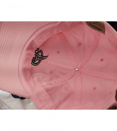 Baseball Caps Aguilas Cibaeñas Vintage Hats - Pink/Black - CH187NI6X9C $22.81