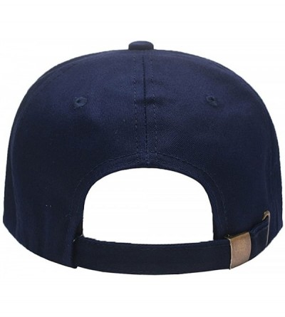 Baseball Caps Custom Embroidered Baseball Hat Personalized Adjustable Cowboy Cap Add Your Text - Dark Blue - CV18HTOYS9G $13.86