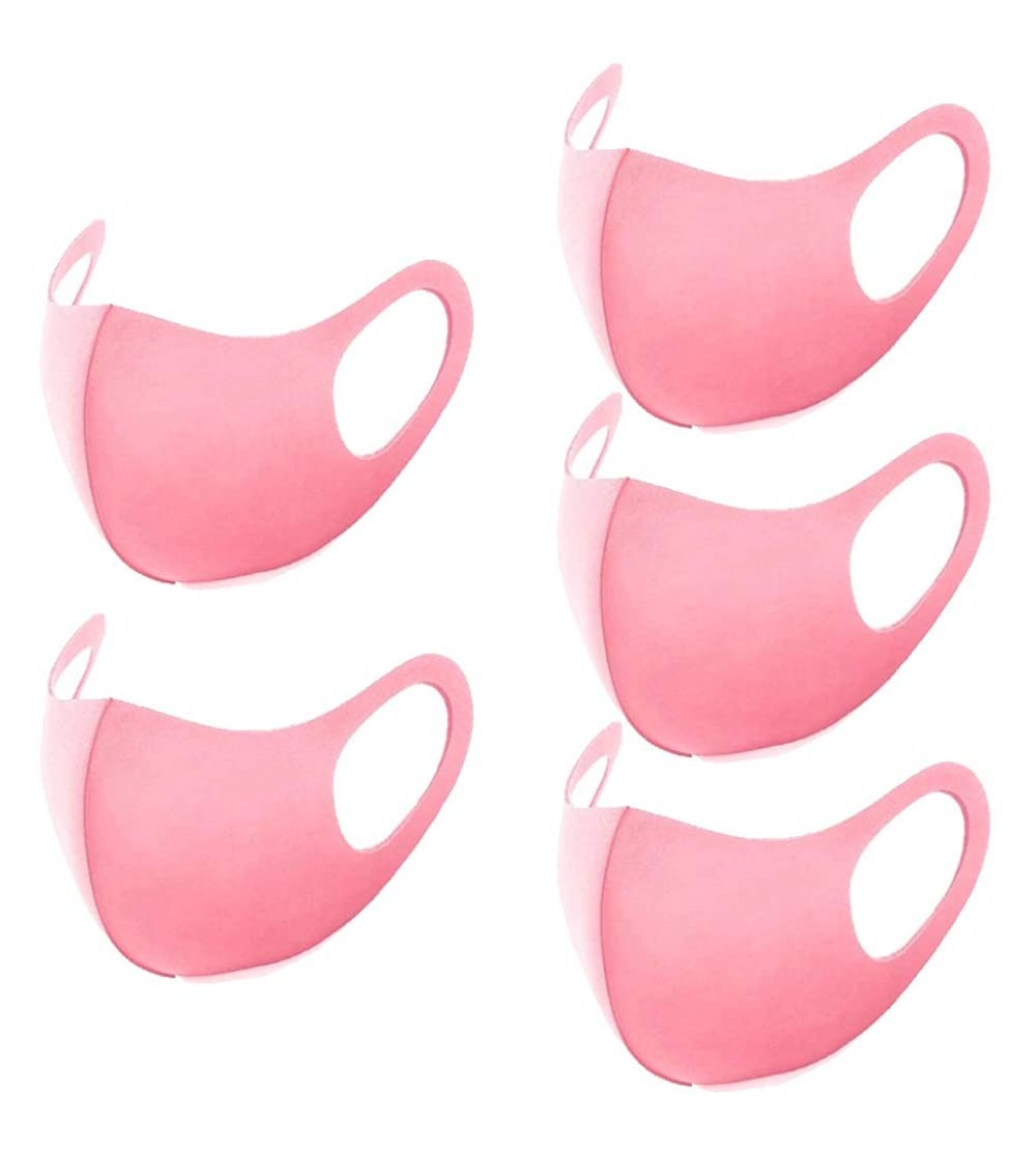 Balaclavas Women Men Reusable Mouth Cover - 5 Pcs_pink - CO197Y0AGNL $16.33